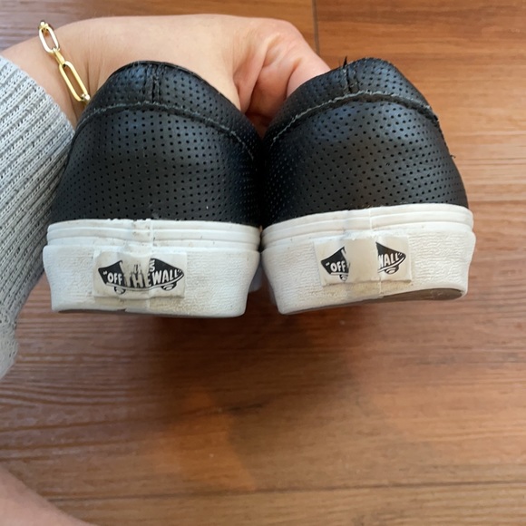 Black leather slip-on vans - Picture 4 of 5